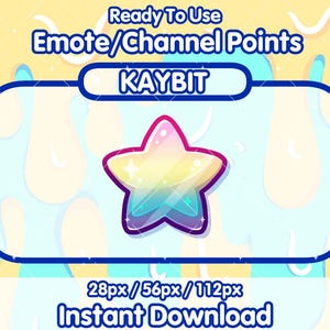 RAINBOW Star Twitch Channel Points Icon | Twitch Channel Point Icon | Twitch Emotes | Stream Emotes | Channel Point Redeem