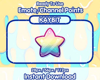 RAINBOW Star Twitch Channel Points Icon | Twitch Channel Point Icon | Twitch Emotes | Stream Emotes | Channel Point Redeem