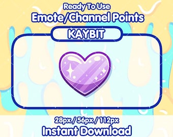 Icono de puntos de canal de Twitch de corazón PÚRPURA / Icono de puntos de canal de Twitch / Emotes de Twitch / Emotes de transmisión / Canje de puntos de canal
