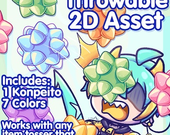 Werfbarer 2D-Artikel - Konpeito Candy
