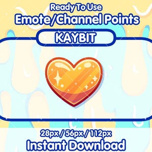 ORANGE Heart Twitch Channel Points Icon | Twitch Channel Point Icon | Twitch Emotes | Stream Emotes | Channel Point Redeem