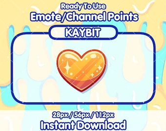 ORANGE Heart Twitch Channel Points Icon | Twitch Channel Point Icon | Twitch Emotes | Stream Emotes | Channel Point Redeem