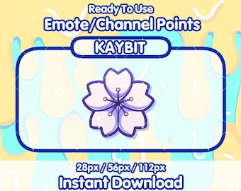 Ícono de puntos de canal de Twitch FLOR DE SAKURA BLANCA / Ícono de puntos de canal de Twitch / Emotes de Twitch / Emotes de transmisión / Canje de puntos de canal