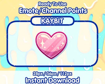 PINK Heart Twitch Channel Points Icon | Twitch Channel Point Icon | Twitch Emotes | Stream Emotes | Channel Point Redeem