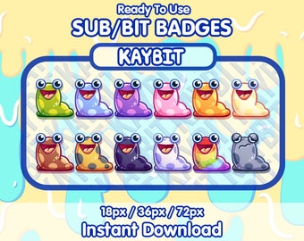 12 SLORG Twitch Bit Badges | Sub Badges | Streamer Emotes | Neopets Twitch Badges
