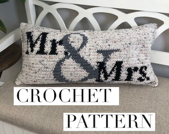 Mr. and Mrs. Crochet Pillow Pattern