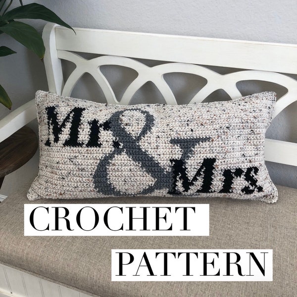 Mr. and Mrs. Crochet Pillow Pattern