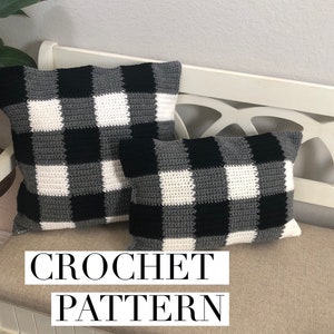 Buffalo Plaid Crochet Pillow Pattern