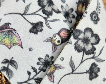 Bat- Grey- Stock Tie @spoonflower fabric