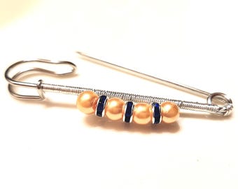Orange and blue 2.75" stock pin