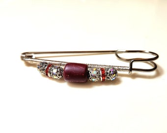 Red and silver 2.75" Stock Pin
