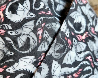 Dragon fire dark grey @spoonflower fabric