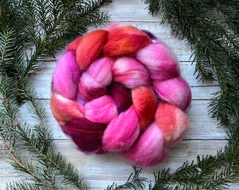 Superwash Bluefaced Leicester “Georgia” - Hand Dyed BFL Wool Combed Top - Soft Spinning Fiber Roving for Socks