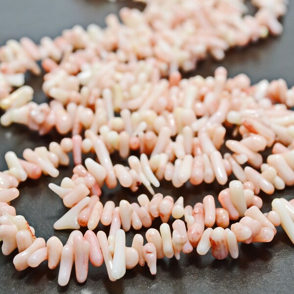 Pink Coral Jewelry Long Beaded Natural Coral Necklace Peach Angel Skin Branch Coral Necklace Salmon Coral Beach Wedding Artisan Jewelry Gift