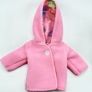 Marmoset Fleece Jacket/Coat in Candy Pink Fleece