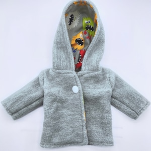 Marmoset Fleece Jacket/Coat in Grey Fleece