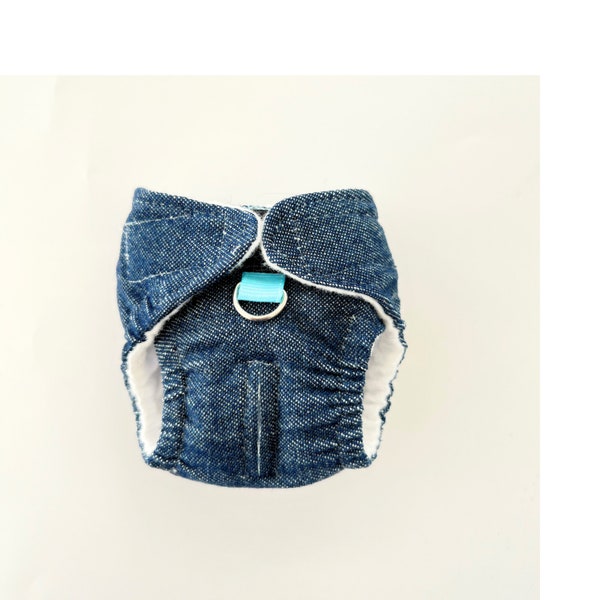 DENIM CAPUCHIN & SQUIRREL Monkey Diaper or Diaper Cover