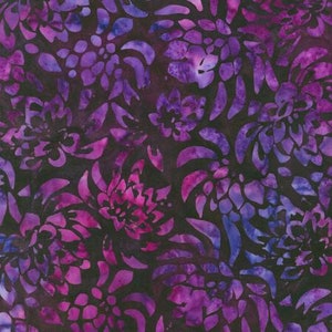 Purple Cotton Batik Fabric Lotus Plum Artisan Batik Kapua by Lunn Studios Collection, Robert Kaufman Fabrics