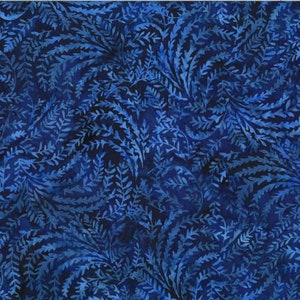 Cobalt Blue Batik Cotton Quilt Fabric by Hoffman Fabrics Bali Batiks