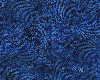 Cobalt Blue Batik Cotton Quilt Fabric by Hoffman Fabrics Bali Batiks