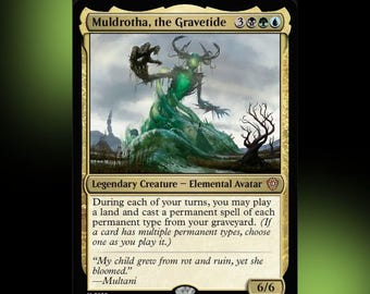 mtg muldrotha the gravetide commander deck MTG Commander Deck EDH Deck Muldrotha, the Gravetide 100 Magic Cards Custom Deck Graveyard Sultai