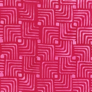 Pink Cotton Batik Fabric Passion Fruit Low Tide for Anthology Fabrics