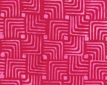 Pink Cotton Batik Fabric Passion Fruit Low Tide for Anthology Fabrics
