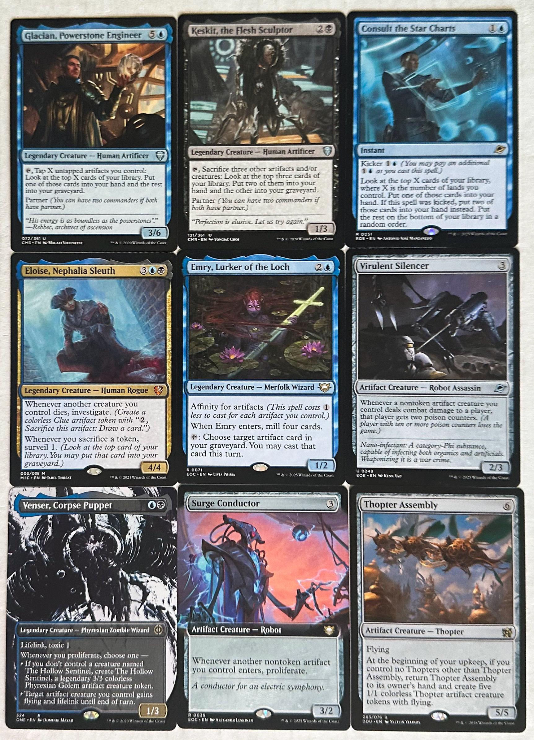 Artifact Infect Commander Deck for Magic the Gathering Glacian and ...