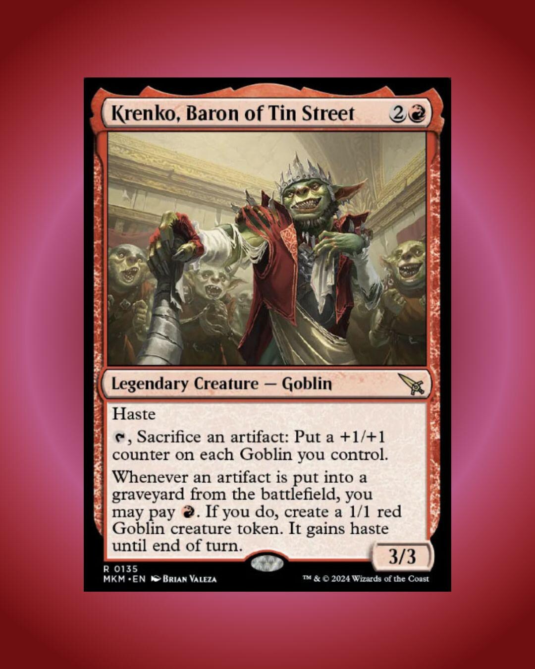 Magic: The Gathering - Krenko, Tin Street Kingpin (Krenko, Boss Di Via Latta) | War Of The Spark | Carta Singola Rara