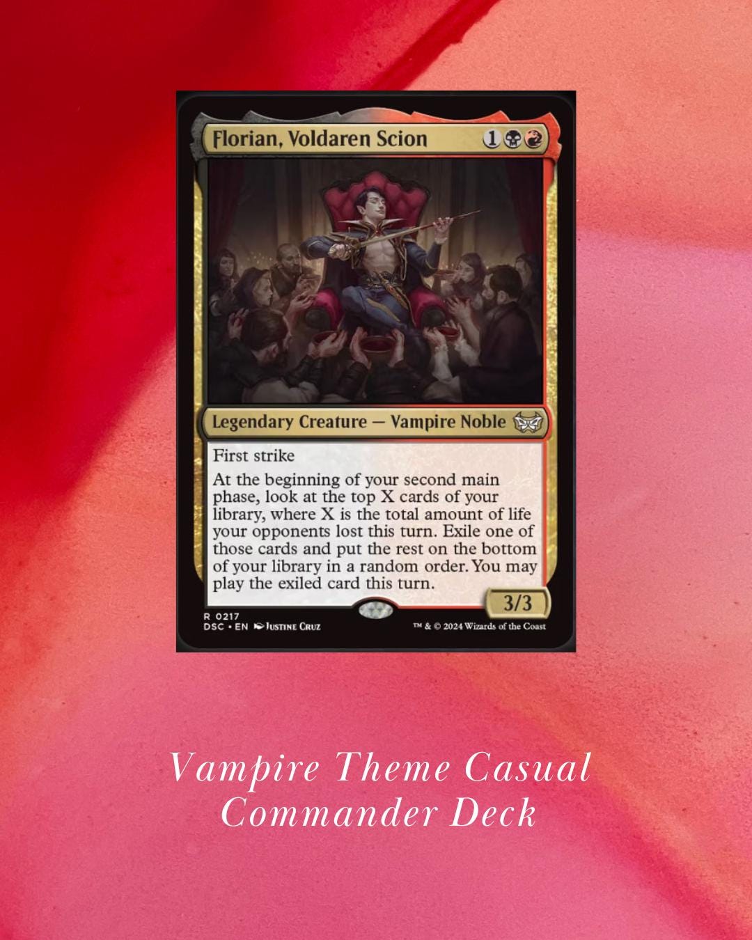 Vampire Commander Deck Magic the Gathering Red Black Florian