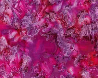 Cotton Quilt Fabric Fuchsia Pink Bali Mottle Marble Batik, Bali Mottles, Hoffman Fabrics