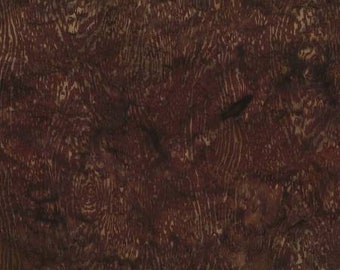 Wood Grain Brown Batik Cotton Quilt Fabric by Hoffman Fabrics Bali Batiks