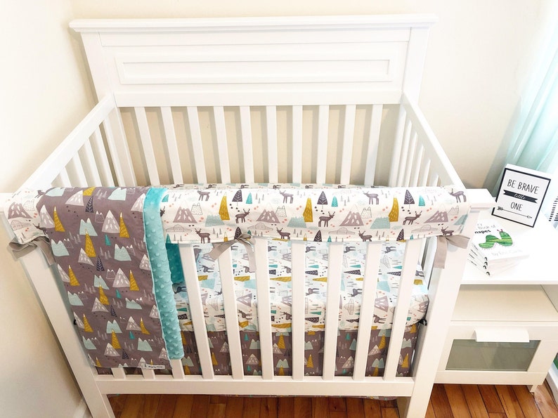 Mini Crib Bedding Set Mini Crib Sheet Rail Cover Baby Etsy