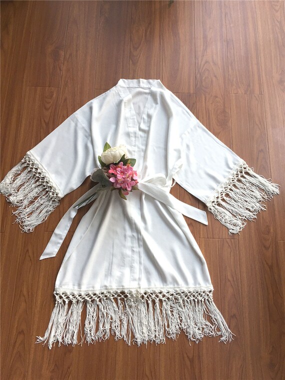 White fringe robe Clearance