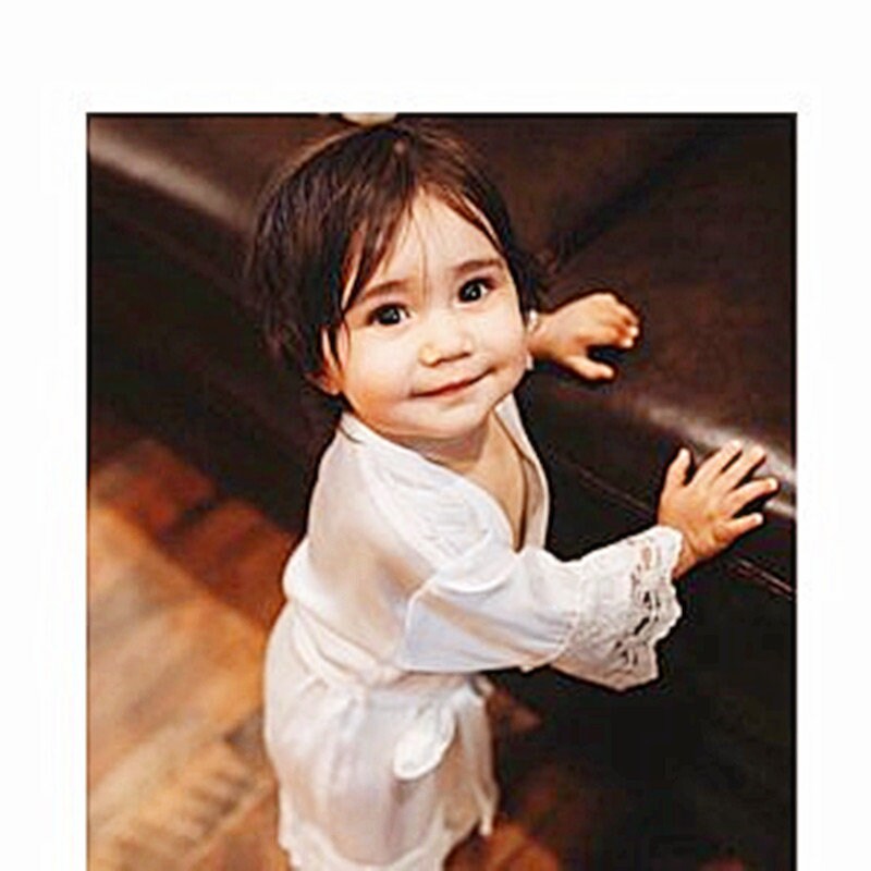 09M Flower Girl Robeflower Girl Giftbaby Shower Gift satin Etsy