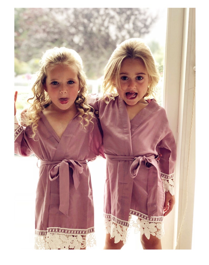 Blush Pink Baby RobeFlower Girl RobeFloral Cotton Etsy