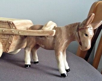 Vintage Sylvac Donkey & Cart No. 3138