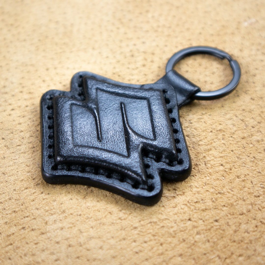 Portachiavi MOTO LOGO SUZUKI In Gomma Con Etichetta Bifacciale - Foto 5