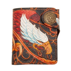 Handmade Bald Eagle Tattoo wallet