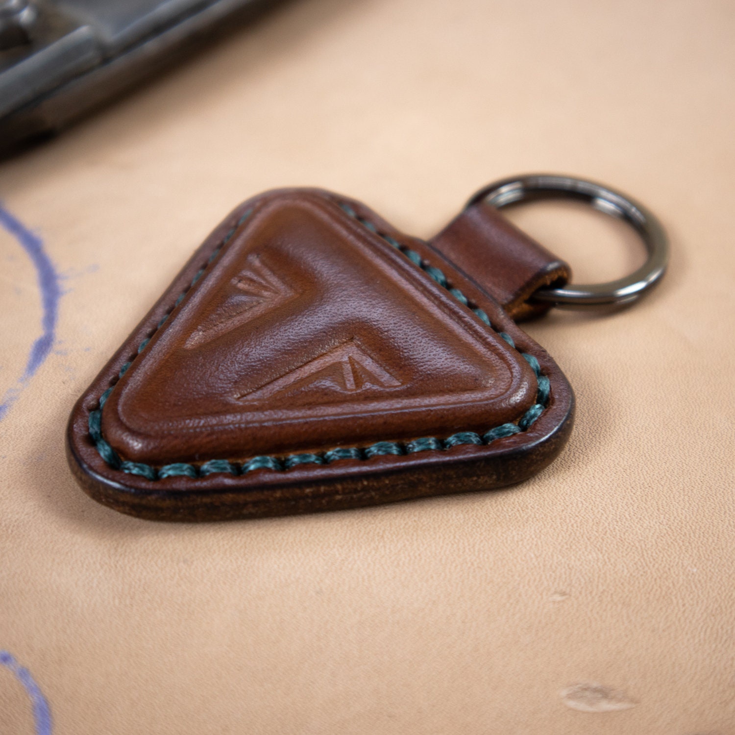 Handmade Leather Key Holder Keychain Personalised Leather