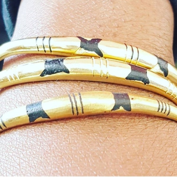 Fulani/Tuareq Unisex Brass Bracelet