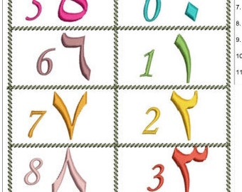 arabic numbers etsy