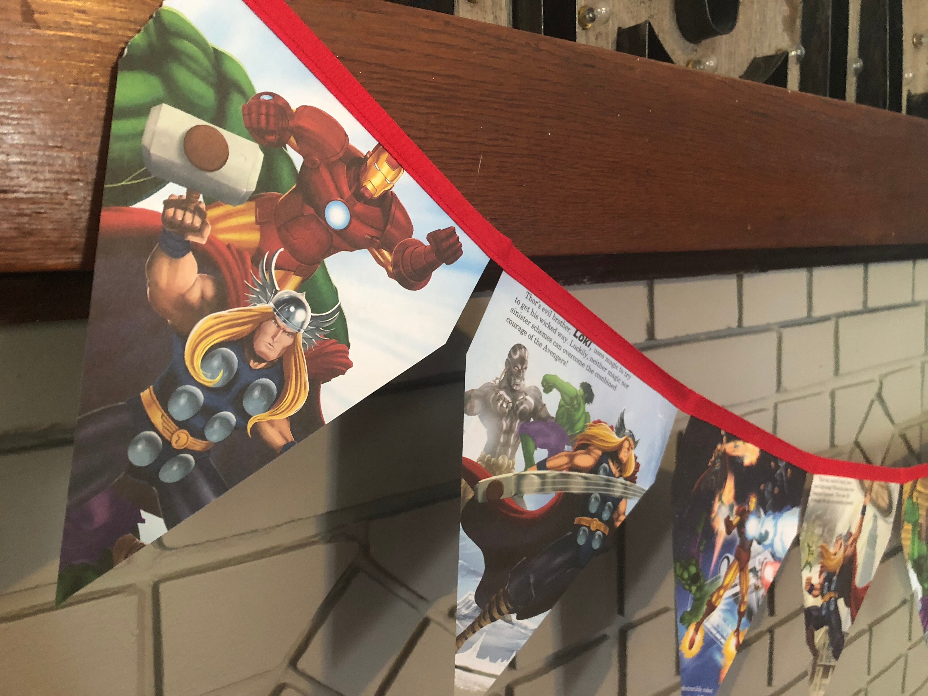Little Golden Book Bunting Marvel Avengers Nursery Classroom Etsy
