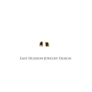Raw Black Obsidian Stud Earrings