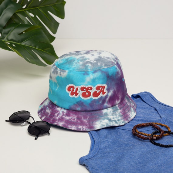 Bucket Hat USA Tie-dye Bucket Hat | Etsy