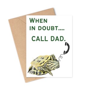 Vatertag Schildkröte Lustige Karte Call Dad Digital Download