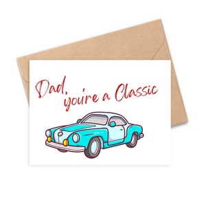 Vatertagskarte, Oldtimer, Motorkopf Geschenk