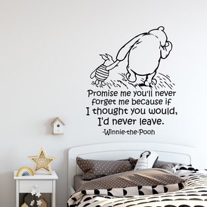 Classic Winnie The Pooh Nursery Decor, Winnie The Pooh Wall Decal Sticker, Winnie The Pooh Baby Shower Decorations, Pooh And Piglet 195