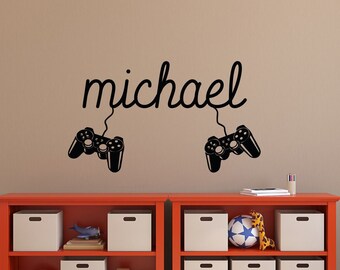 Gamer Wandtattoo personalisiert: Teenager Zimmer Dekor P247