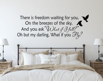 Freedom Awaits You Wall Decal - Erin Hanson Quote P150